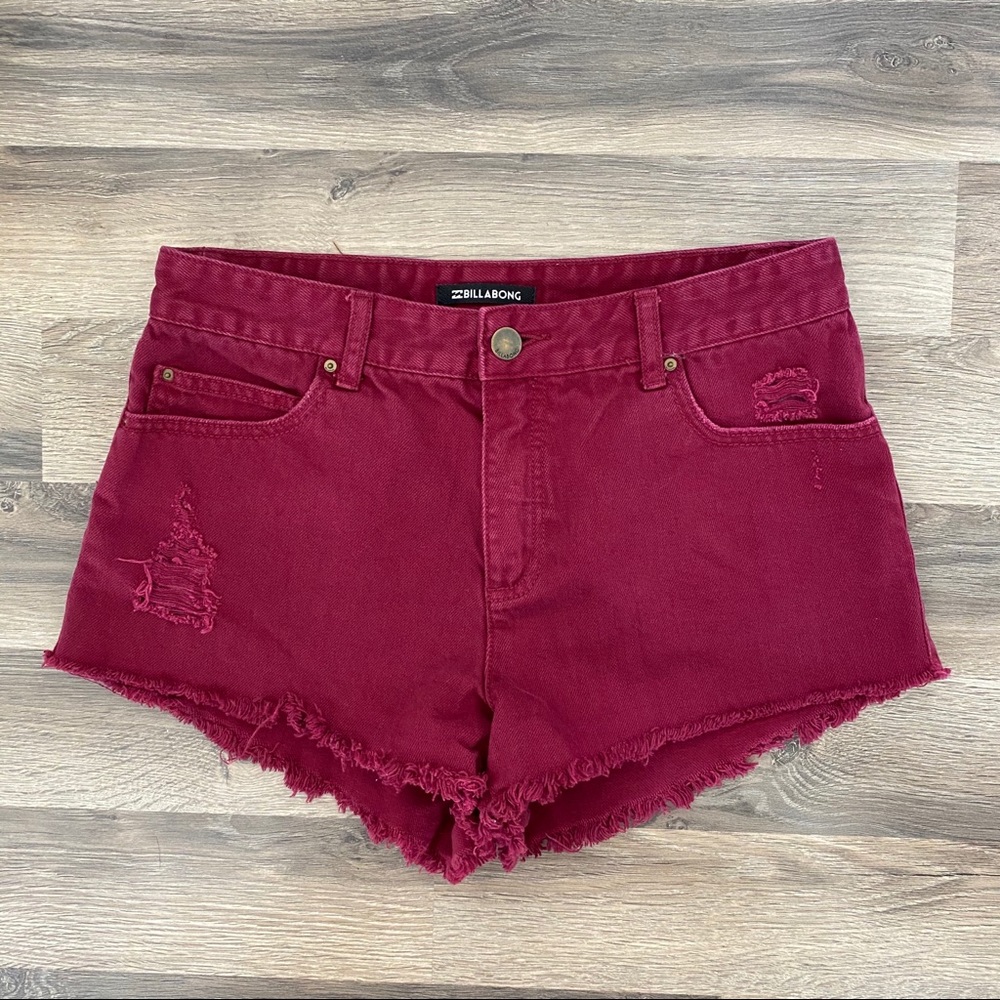 Billabong Red Denim Shorts